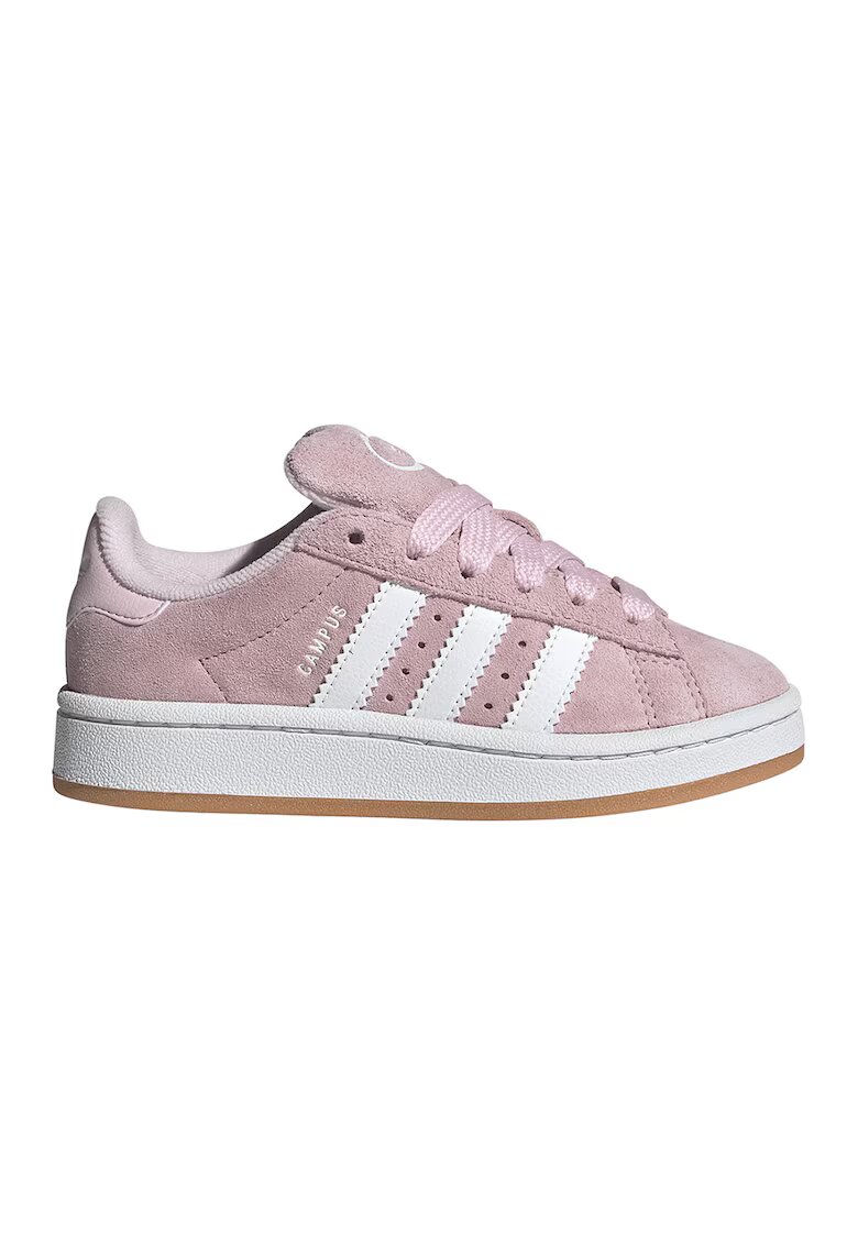 adidas Originals Велурени спортни обувки Campus 00s - Бял/Пастелнорозов/Прашно розово