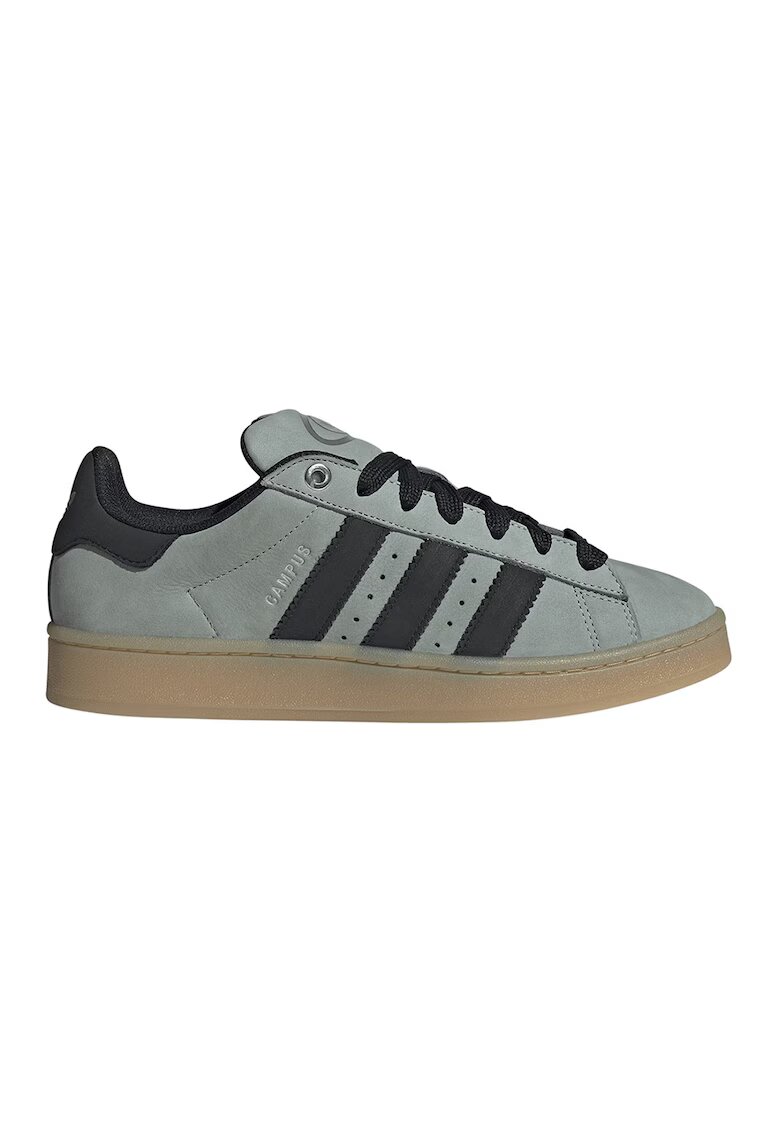 adidas Originals Велурени спортни обувки Campus 00s - Черен/Бледозелен/Карамел