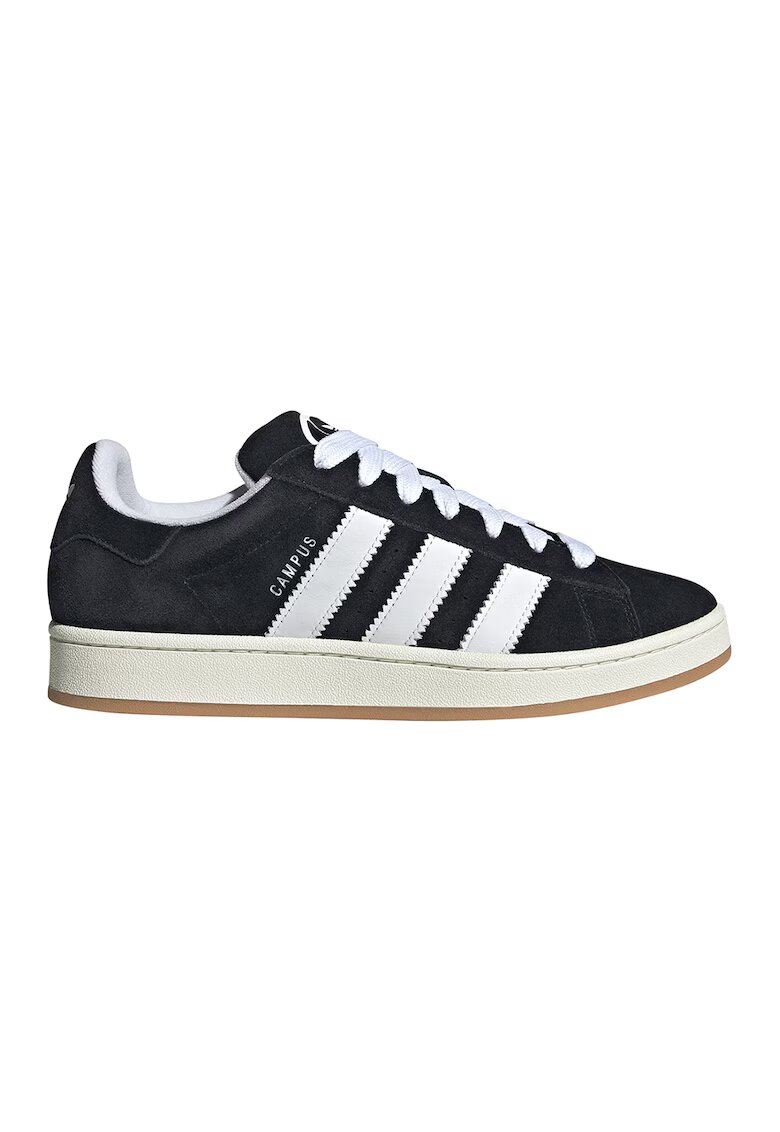 adidas Originals Велурени спортни обувки Campus 00s с контрасти - Бял/Черен