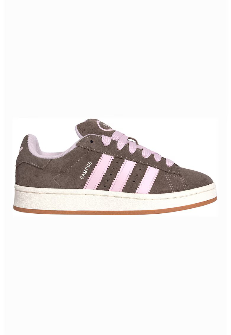 adidas Originals Велурени спортни обувки Campus 00s със синтетика - Тъмнокафяв/Пастелнорозов