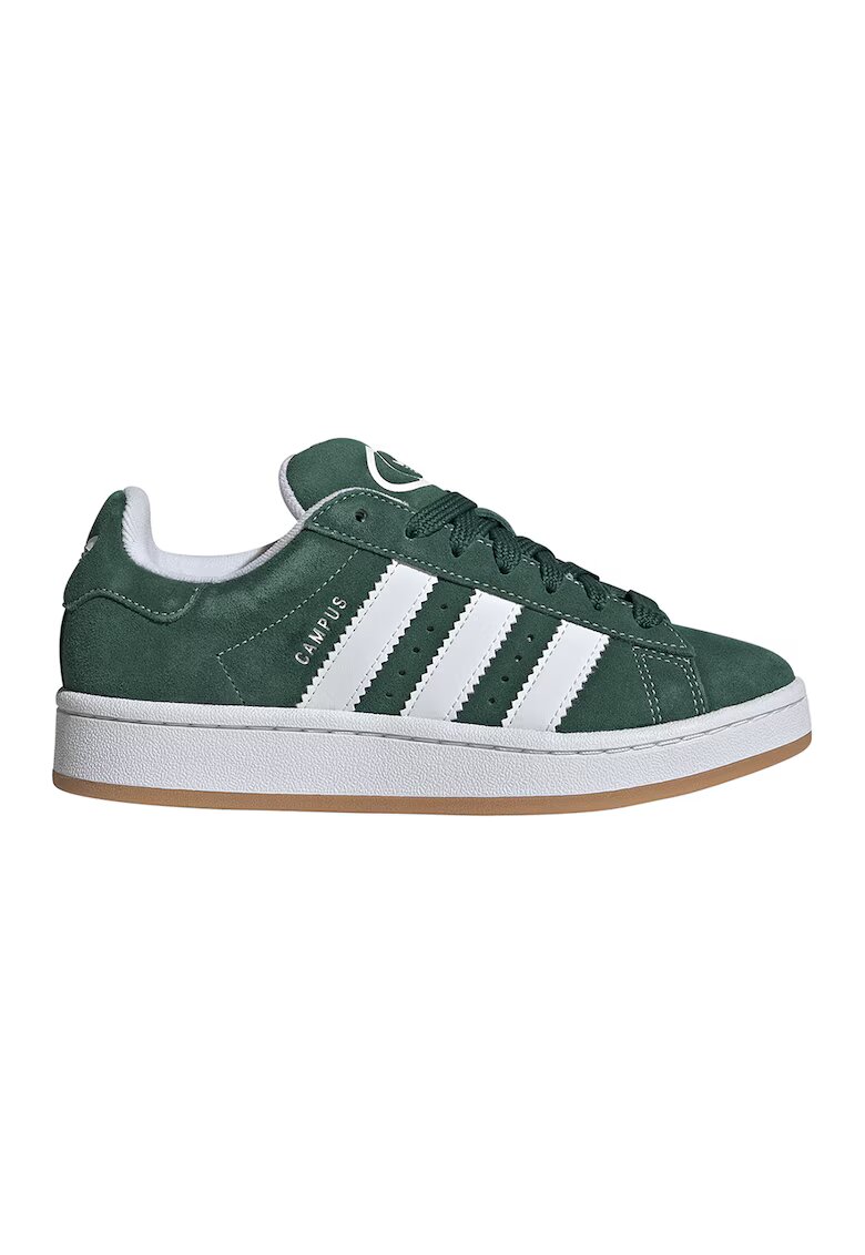 adidas Originals Велурени спортни обувки Campus 00s със синтетика - Тъмнозелен/Бял
