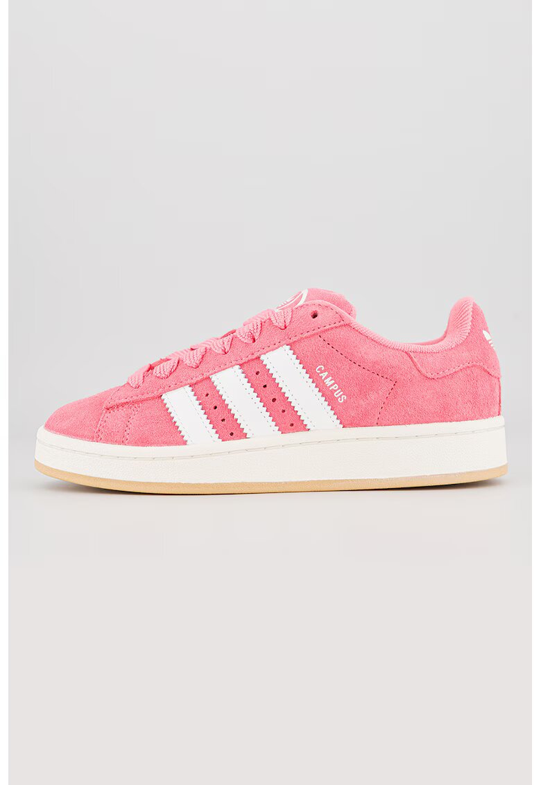 adidas Originals Велурени спортни обувки Campus 00s - Яркорозово/Бял