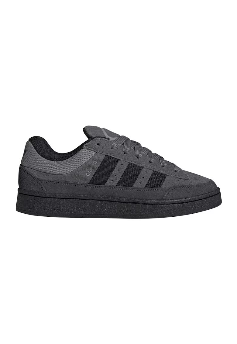 adidas Originals Велурени спортни обувки Campus с лого - Черен/Tъмносив