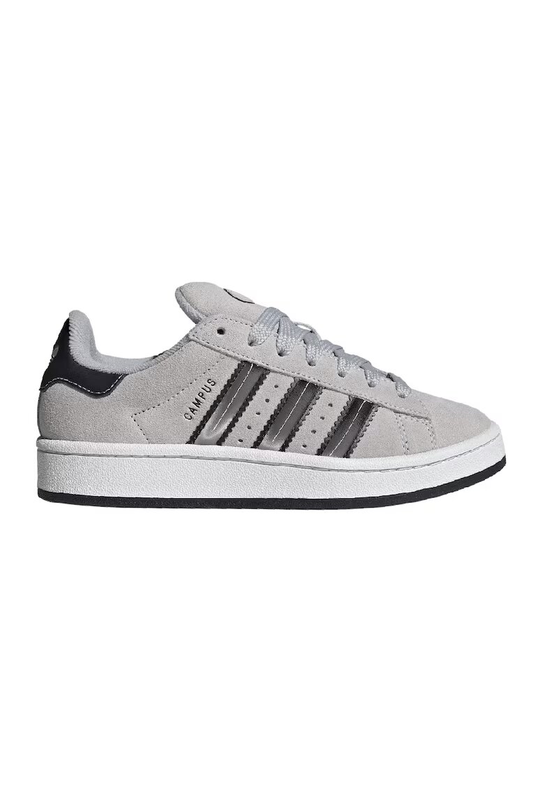 adidas Originals Велурени спортни обувки Campus - Сив/Избеляло черно