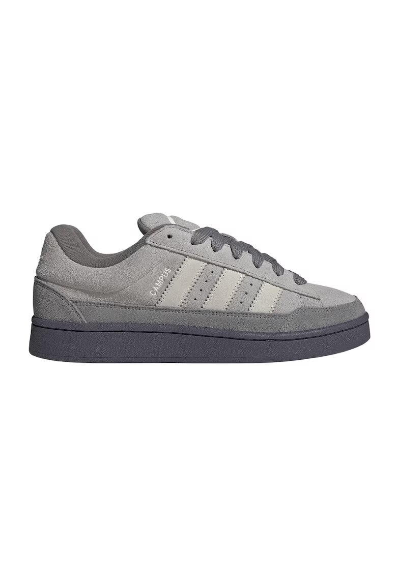 adidas Originals Велурени спортни обувки Campus - Слонова кост/Светло сив