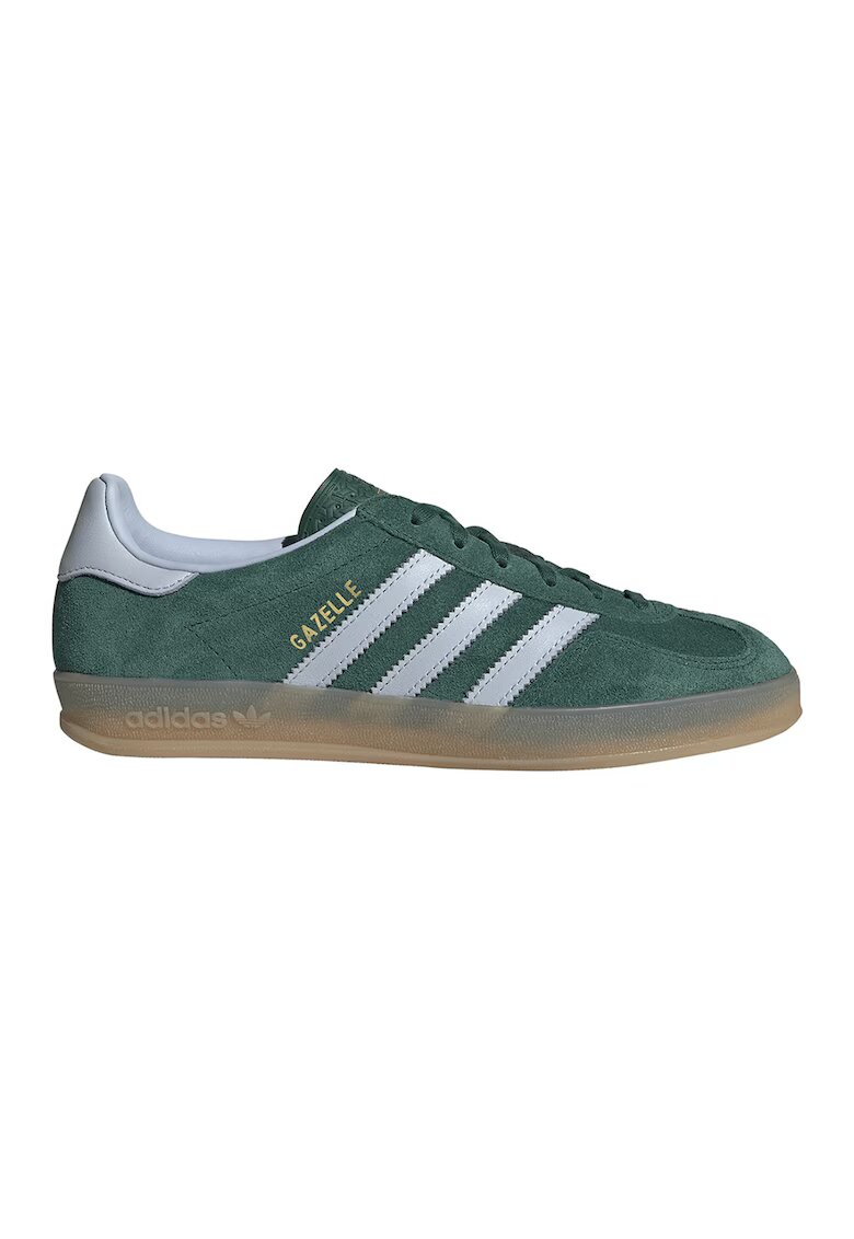 adidas Originals Велурени спортни обувки Gazelle - Бял/Карамел/Папратово зелено