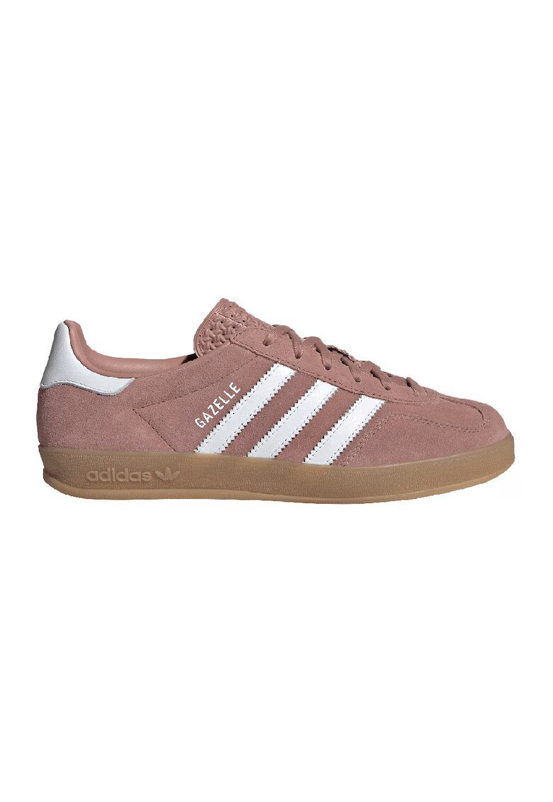 adidas Originals Велурени спортни обувки Gazelle Indoor - Бял/Прашно розово