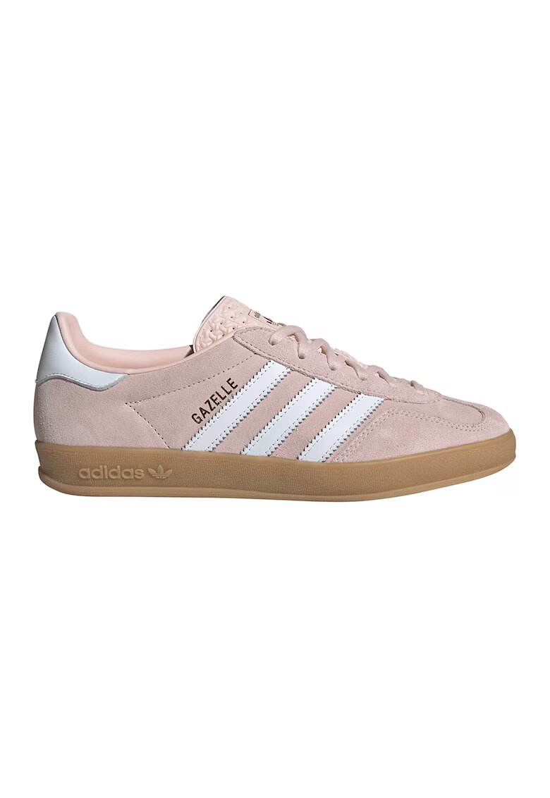 adidas Originals Велурени спортни обувки Gazelle Indoor - Мръснобял/Бледо розово