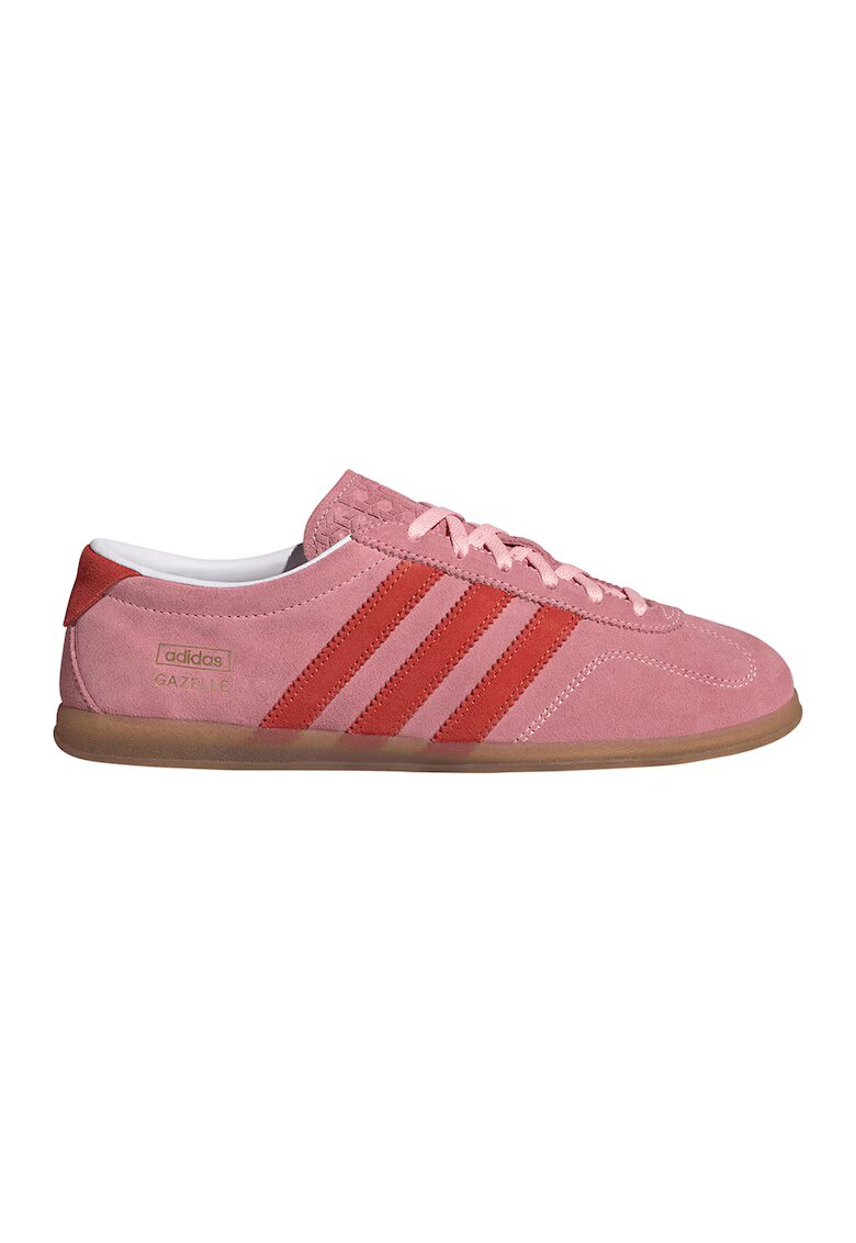 adidas Originals Велурени спортни обувки Gazelle с лого - Оранжев/Розово