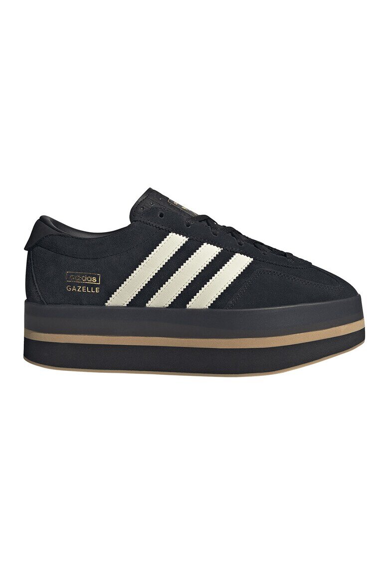 adidas Originals Велурени спортни обувки Gazelle Stack - Бял/Златист/Черен