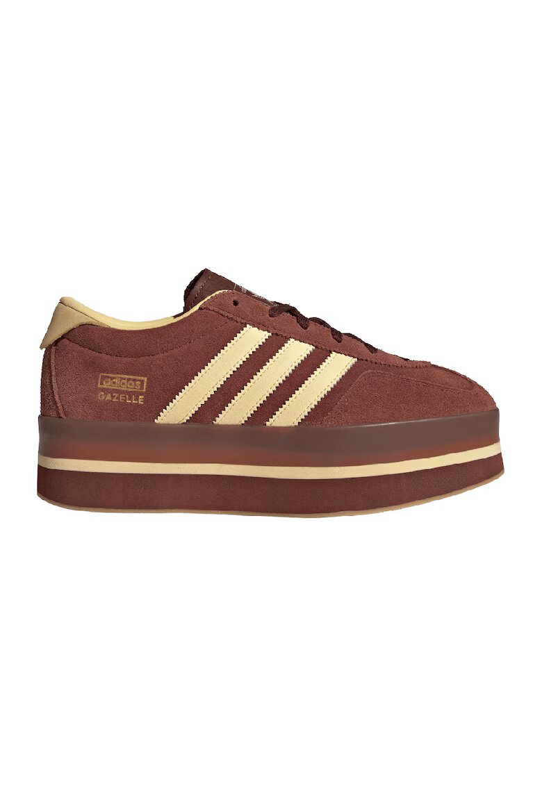 adidas Originals Велурени спортни обувки Gazelle Stack - Коняк кафяв/Жълт