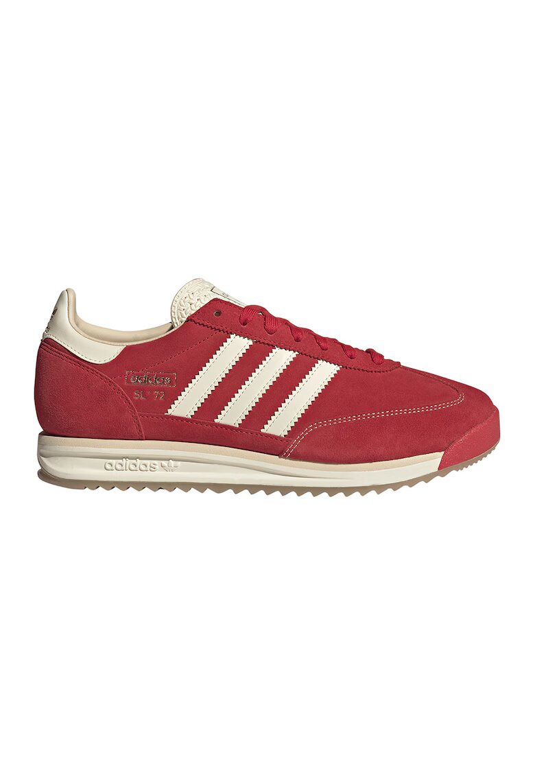 adidas Originals Велурени спортни обувки SL 72 - Червен/Мръснобял