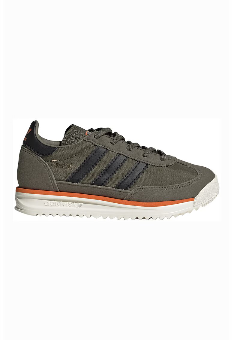 adidas Originals Велурени спортни обувки SL '72 RS - Черен/Тъмно каки