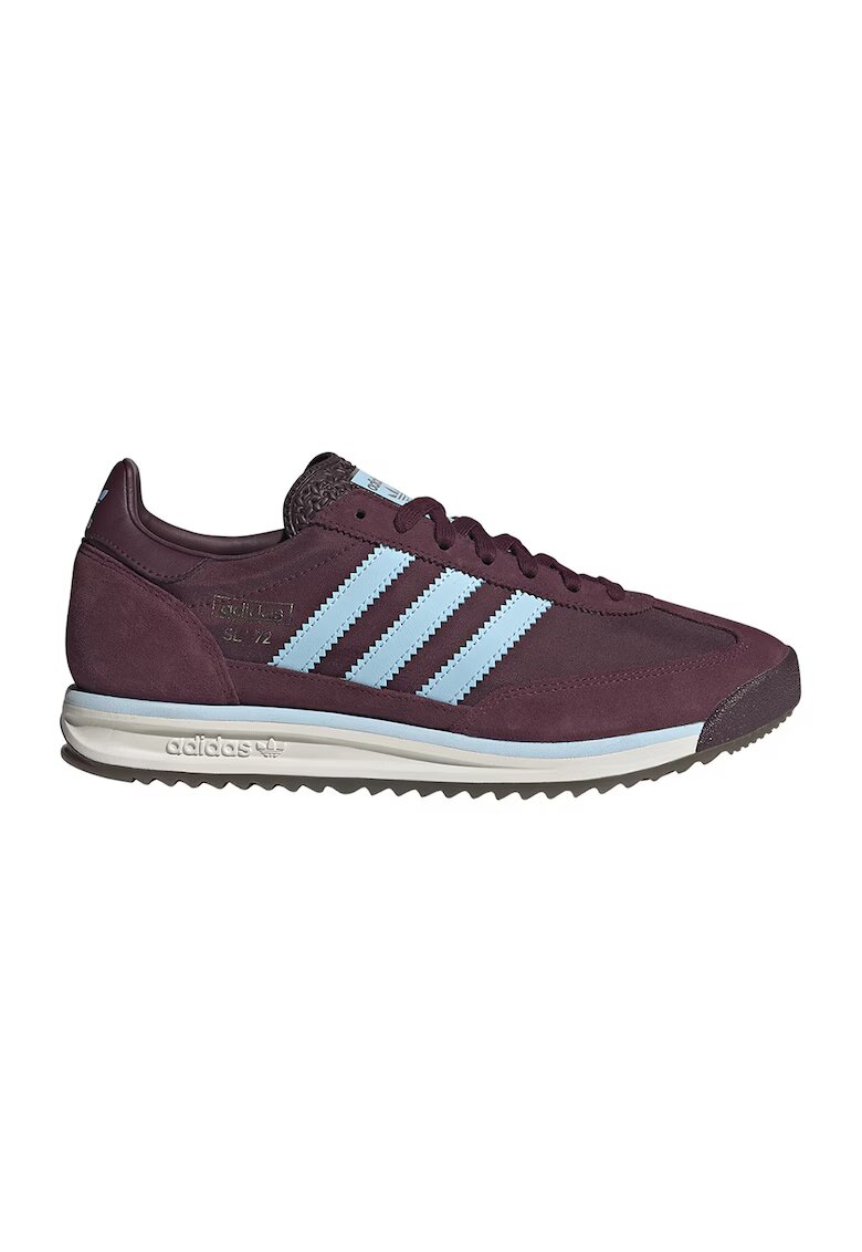 adidas Originals Велурени спортни обувки SL 72 RS с текстил - Бордо/Син