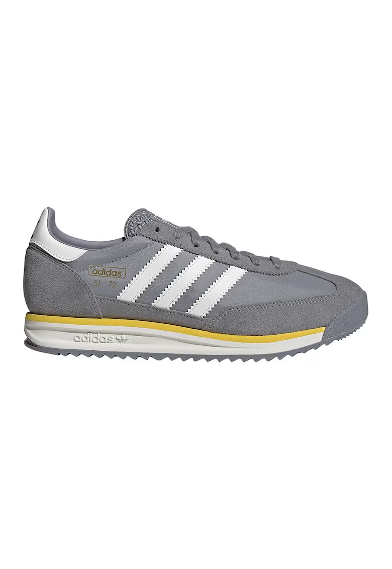adidas Originals Велурени спортни обувки SL 72 RS с текстил - Мандарина/Бял/Tъмносив