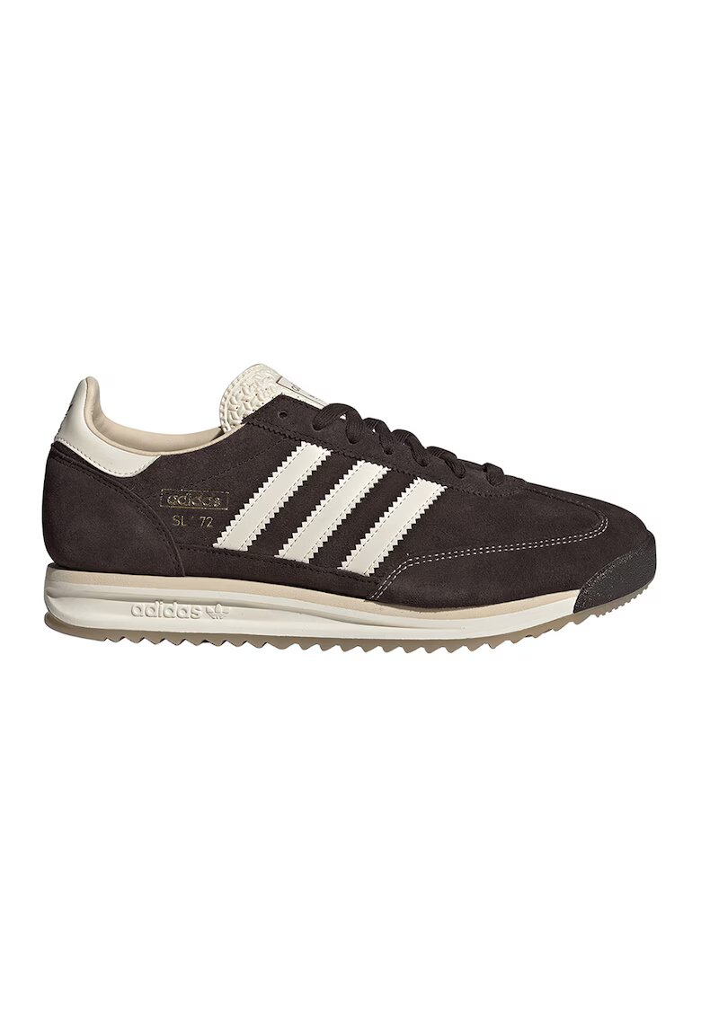 adidas Originals Велурени спортни обувки SL 72 - Тъмнокафяв/Крем