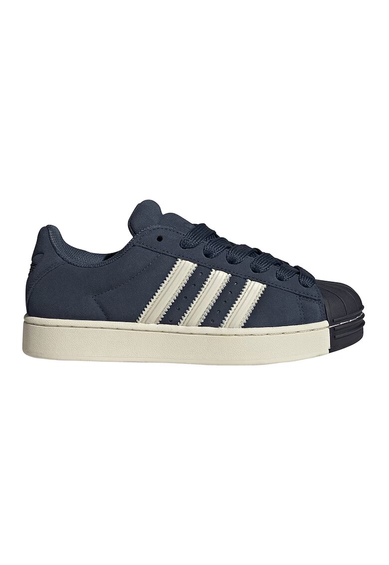 adidas Originals Велурени спортни обувки Superstar - Тъмносин/Мръснобял