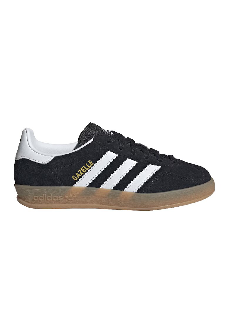 adidas Originals Велурени спортни обувки за закрито Gazelle със синтетика - Бял/Черен