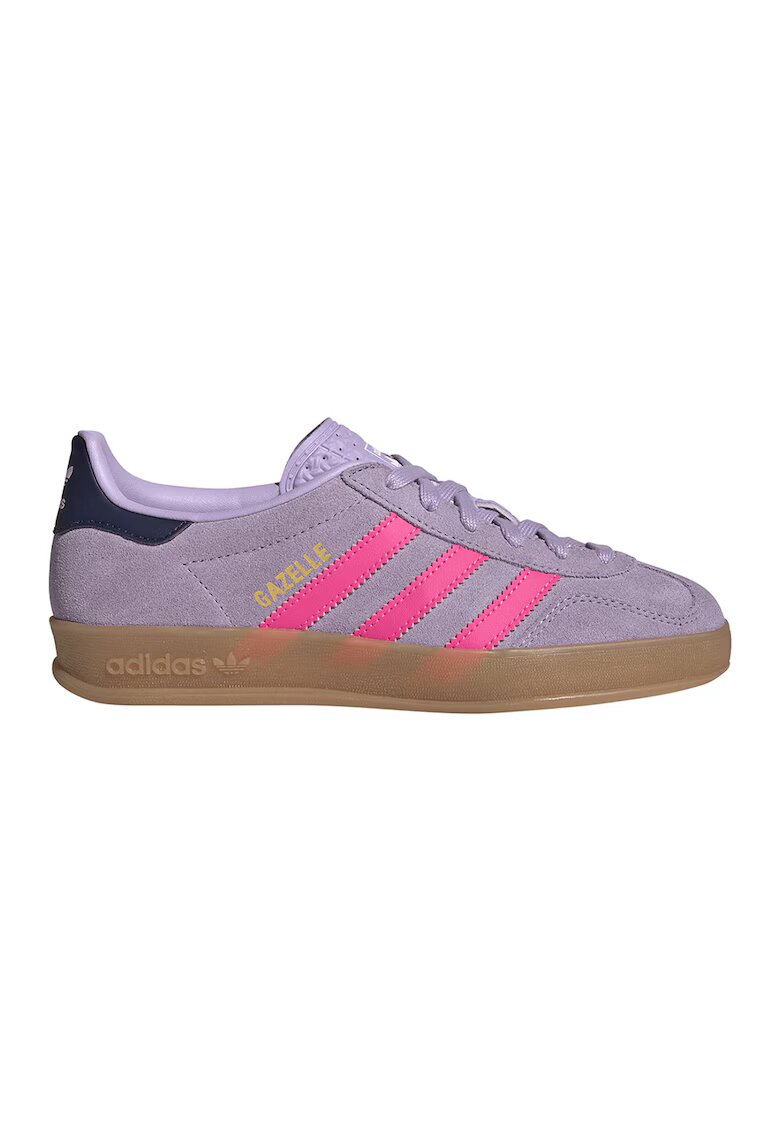 adidas Originals Велурени спортни обувки за закрито Gazelle със синтетика - Лилав/Розово