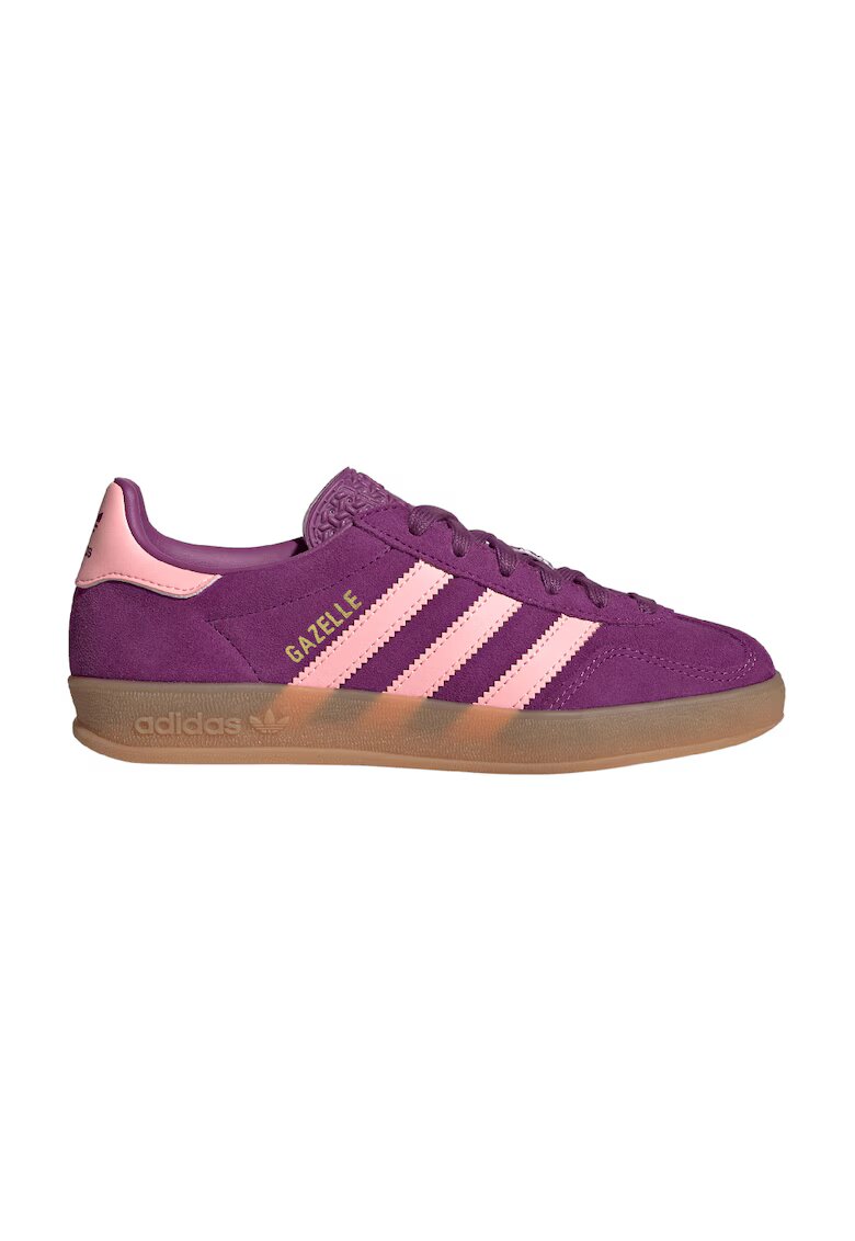 adidas Originals Велурени спортни обувки за закрито Gazelle със синтетика - Виолетов/Розово