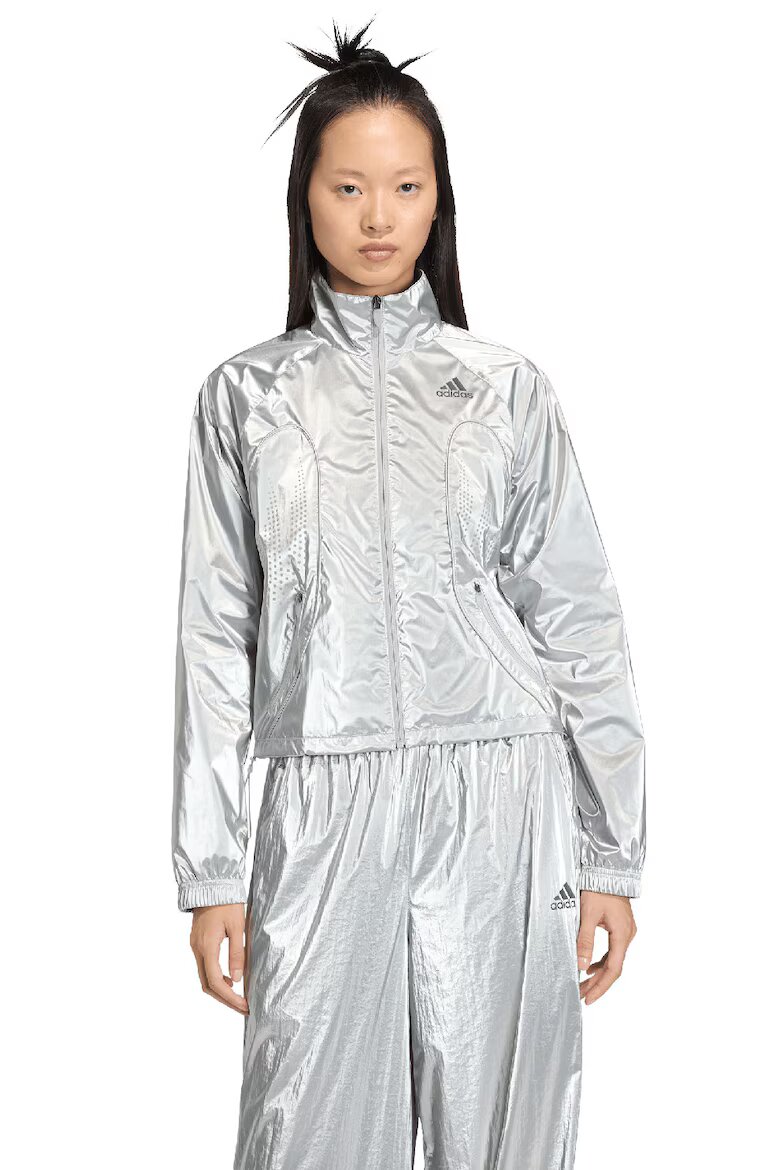 adidas Originals Яке с метализиран ефект Сребрист