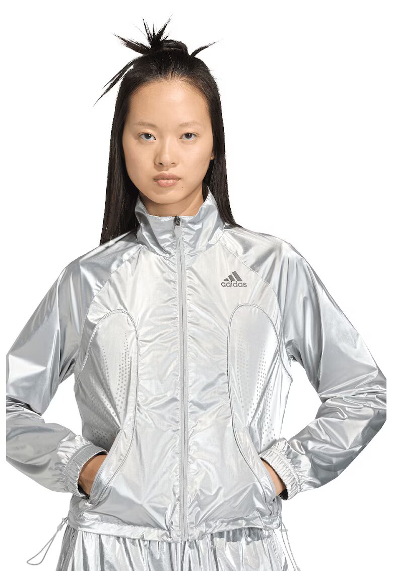 adidas Originals Яке с метализиран ефект - Сребрист