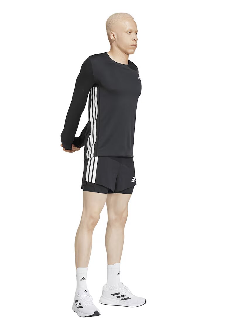 adidas Performance Блуза за бягане с лого - Бял/Черен