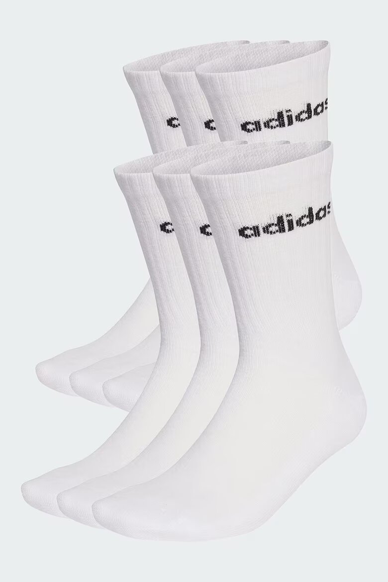 adidas Performance Чорапи с памук с лого - 6 чифта Черен/Бял