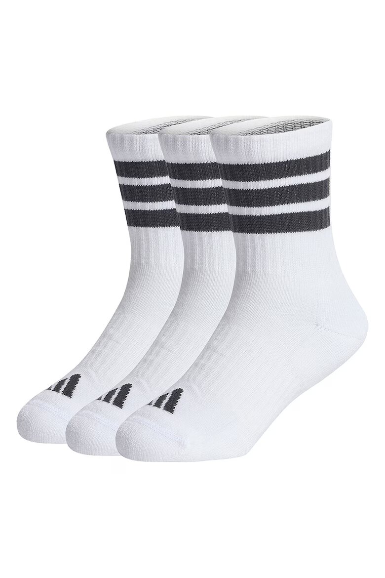 adidas Performance Дълги чорапи с омекотена стелка - 3 чифта Бял/Черен