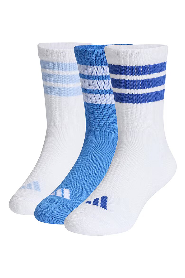adidas Performance Дълги чорапи с омекотена стелка - 3 чифта Бял/Син