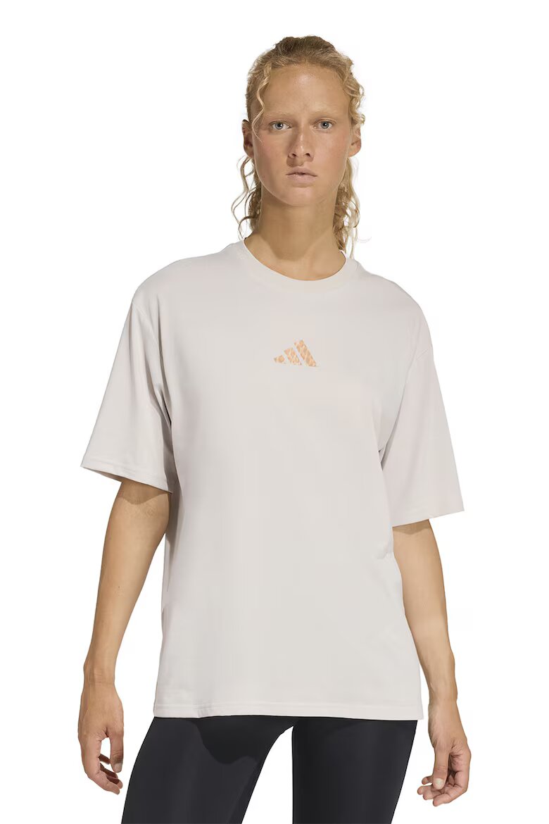 adidas Performance Фитнес тениска с паднали ръкави Крем