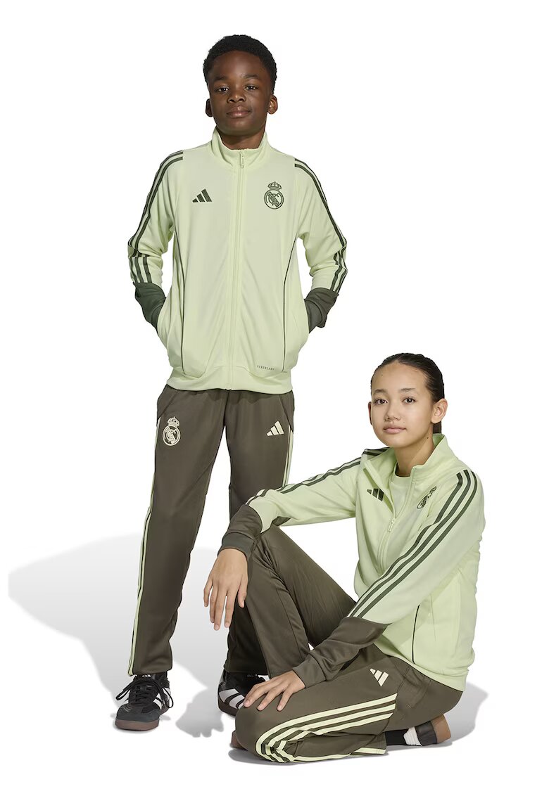 adidas Performance Футболен екип Real Madrid с лого и джобове - Каки/Светлозелен