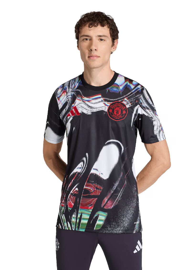 adidas Performance Футболна тениска с апликация - Червен/Бял/Черен