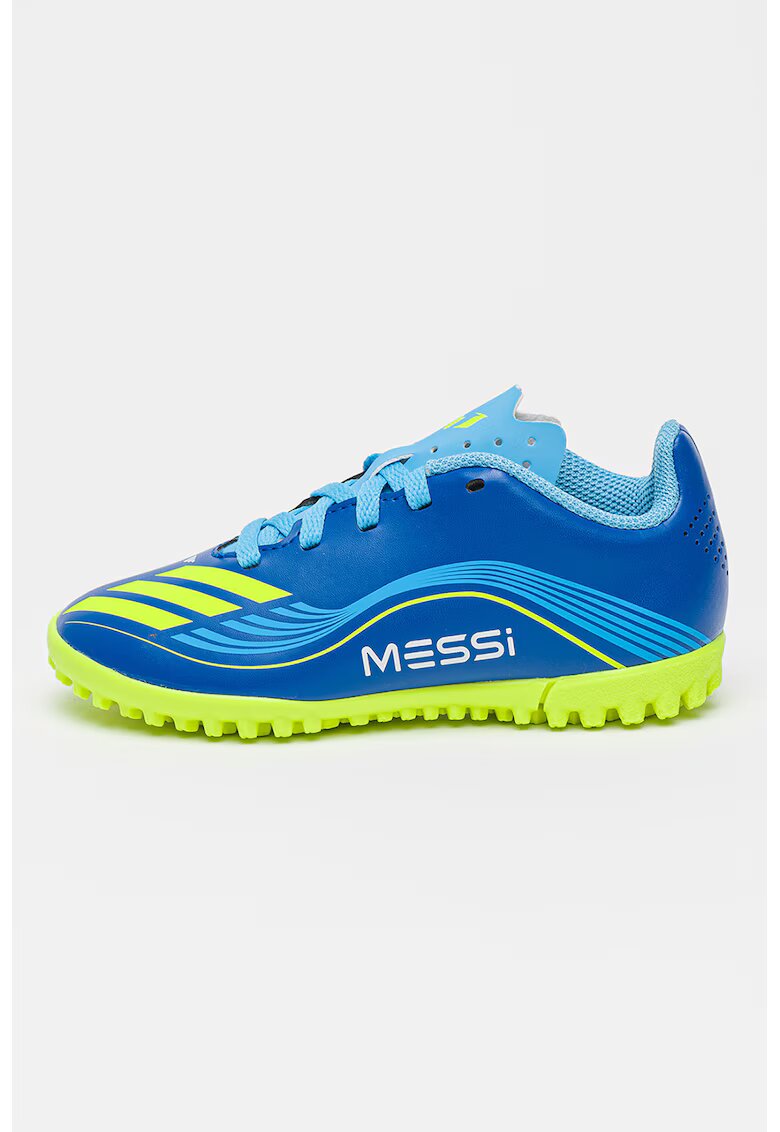 adidas Performance Футболни обувки F50 Messi Club - Кралско Синьо/Лайм зелено