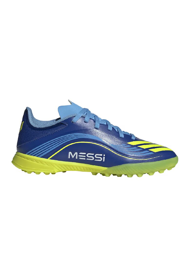 adidas Performance Футболни обувки F50 Messi League - Лайм зелено/Син
