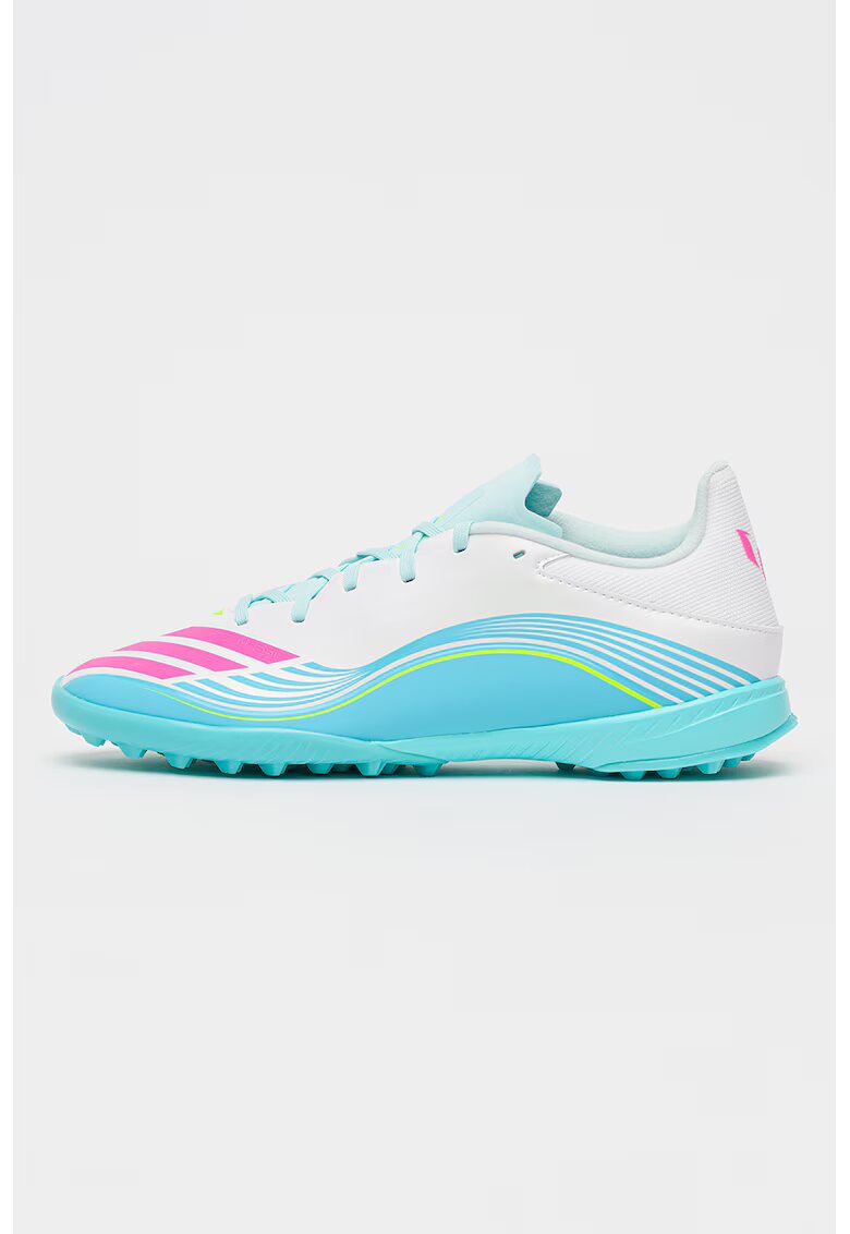 adidas Performance Футболни обувки F50 Messi League Turf - Светло сив/Тюркоаз