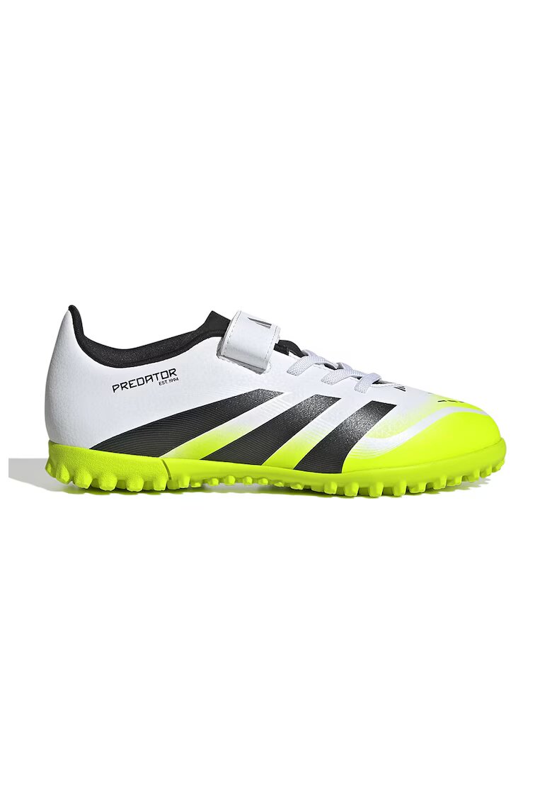 adidas Performance Футболни обувки Predator Club с велкро - Избеляло черно/Електриково Зелено/Бял