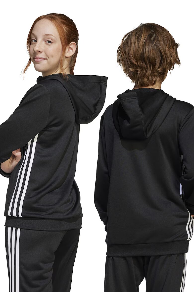adidas Performance Футболно худи с къс цип Бял/Черен