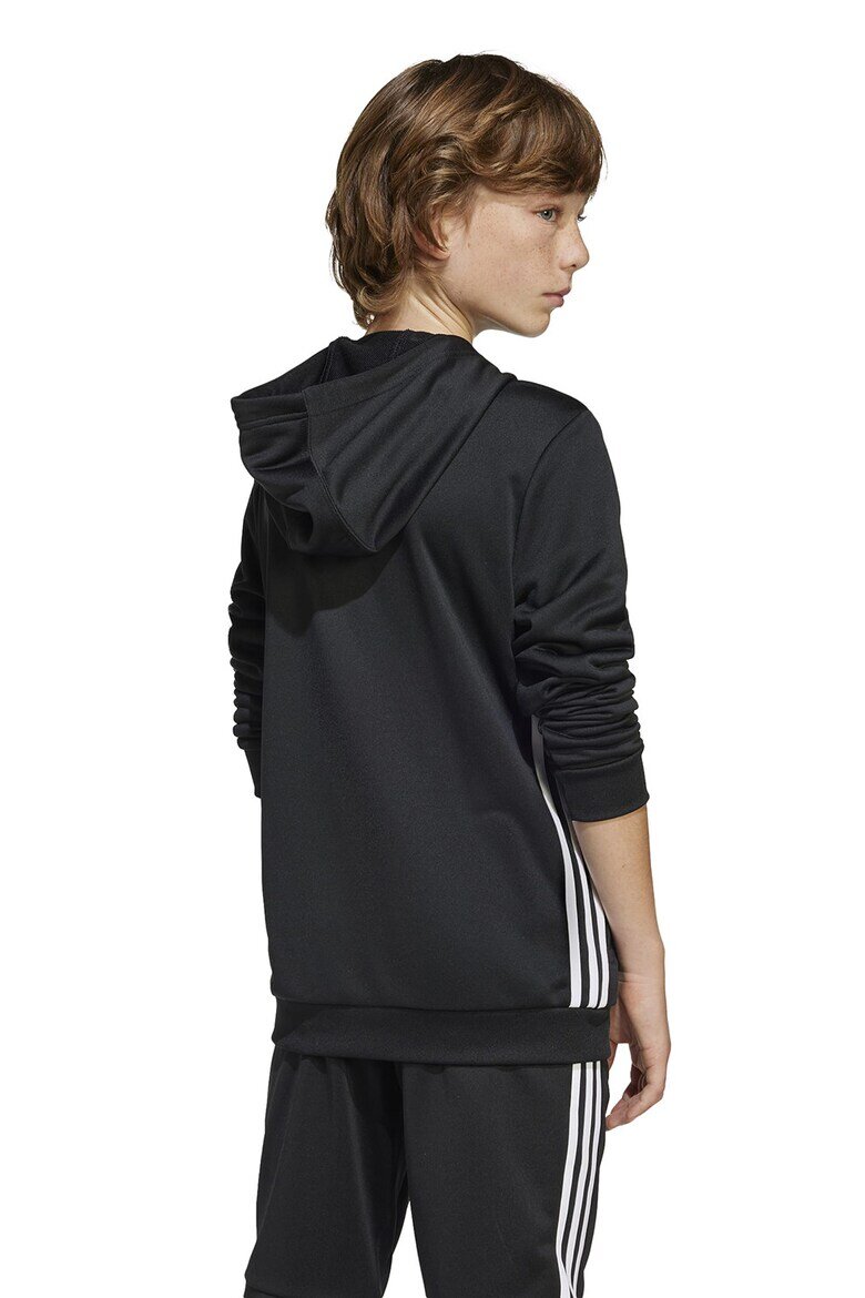 adidas Performance Футболно худи с къс цип Бял/Черен