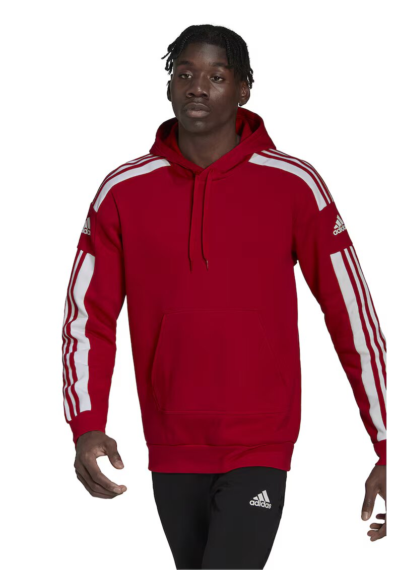 adidas Performance Футболно худи с лого встрани - Тъмночервен