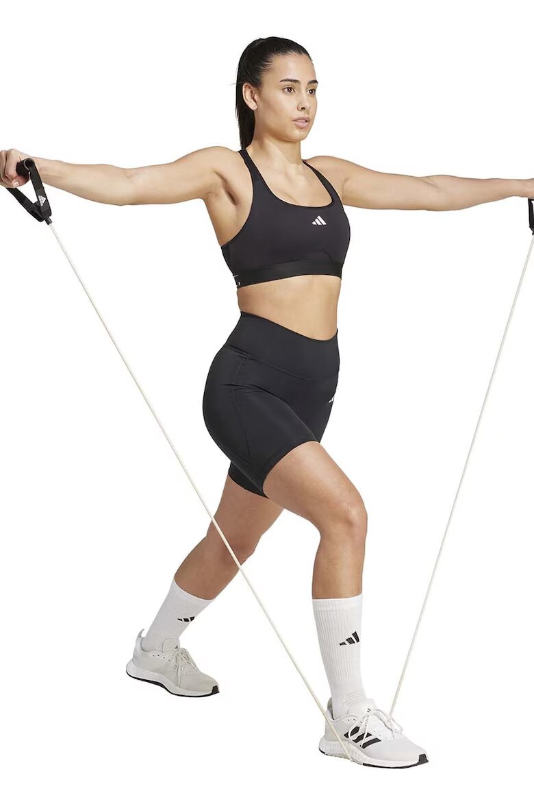 adidas Performance Къс фитнес клин с лого Черен