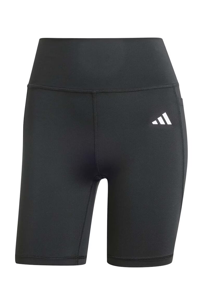 adidas Performance Къс фитнес клин с лого Черен