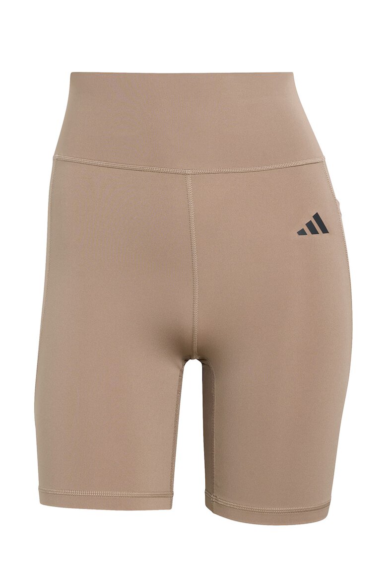 adidas Performance Къс фитнес клин с лого Светлокафяв