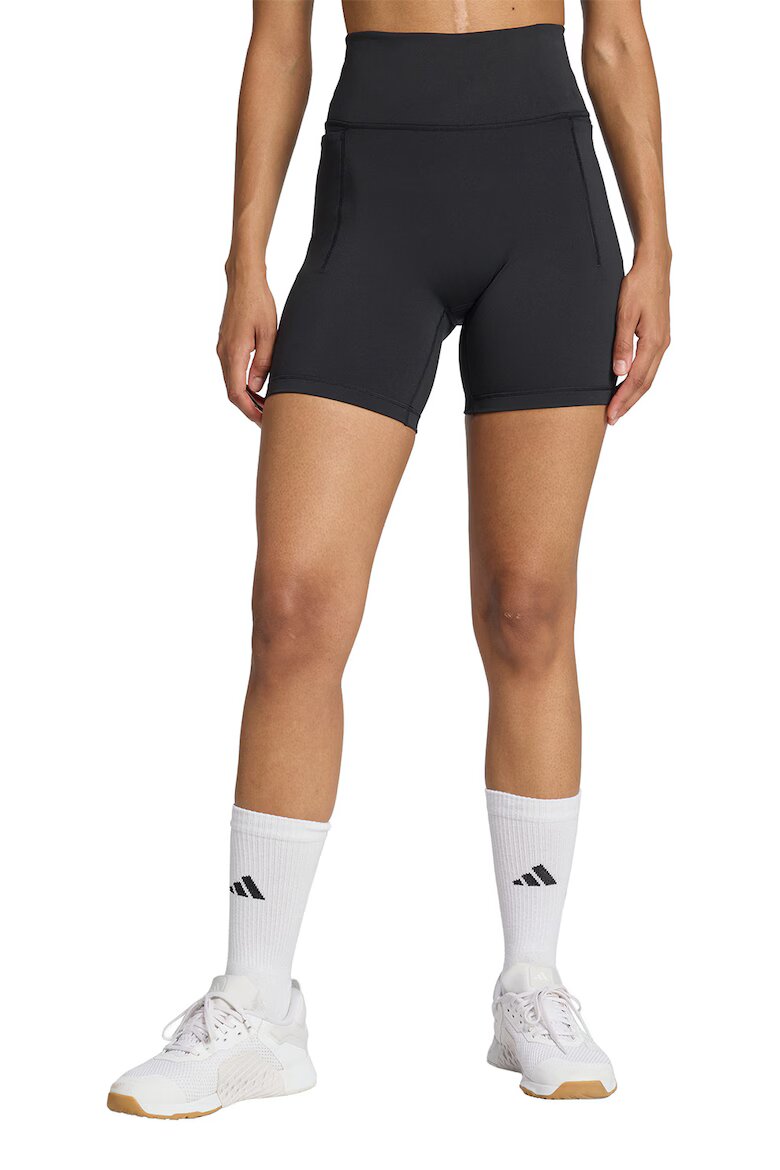 adidas Performance Къс фитнес клин със странични джобове Черен