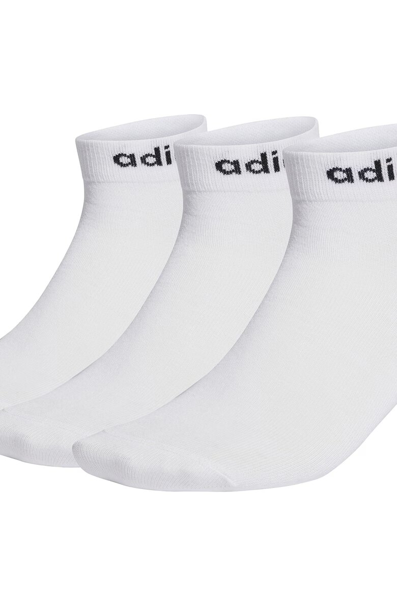 adidas Performance Къси чорапи 3 чифта Бял/Черен