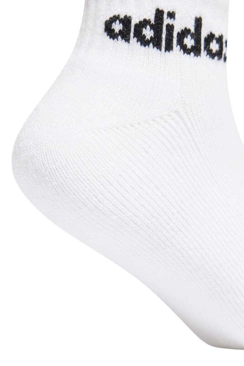 adidas Performance Къси чорапи с лого - 5 чифта Бял