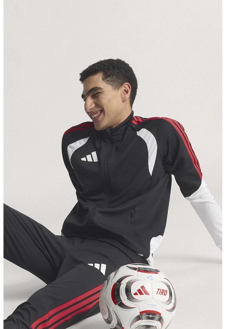 adidas Performance Копресираща спортна блуза Tiro 26 - Бял/Черен/Корал