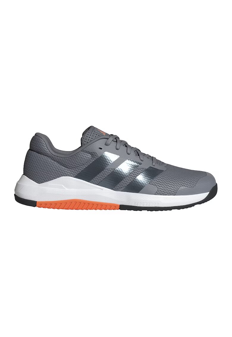 adidas Performance Мрежести тренировъчни обувки Dropset Base - Пепеляво сиво/Мандарина/Tъмносив