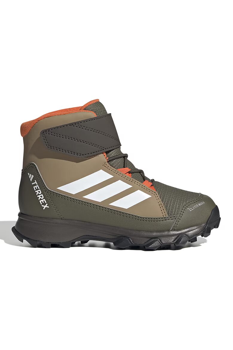 adidas Performance Непромокаеми боти Terrex Snow с велкро Бял/Маслинено зелено