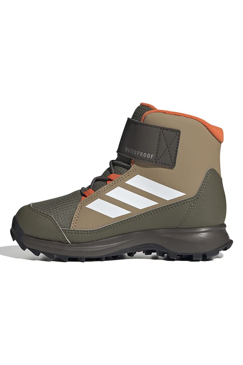adidas Performance Непромокаеми боти Terrex Snow с велкро Бял/Маслинено зелено